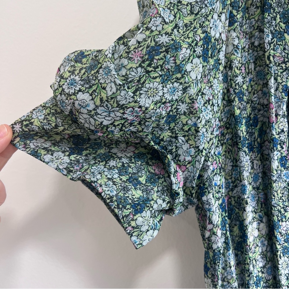 Zadig& Voltaire Betty Mousseline Liberty Garden Floral Wrap Dress, Mini, S - Picture 8 of 15